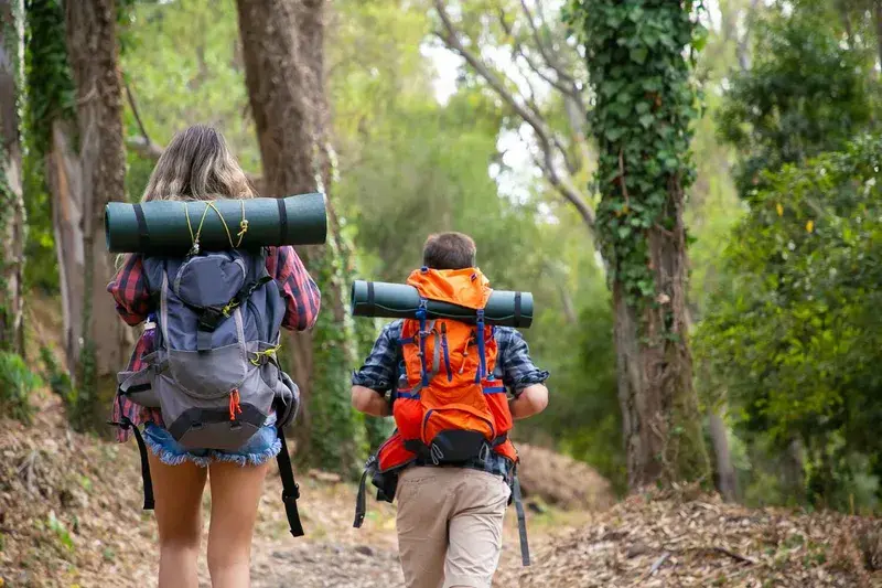 Group of trekkers exploring the Himalayan trails in Uttarakhand
